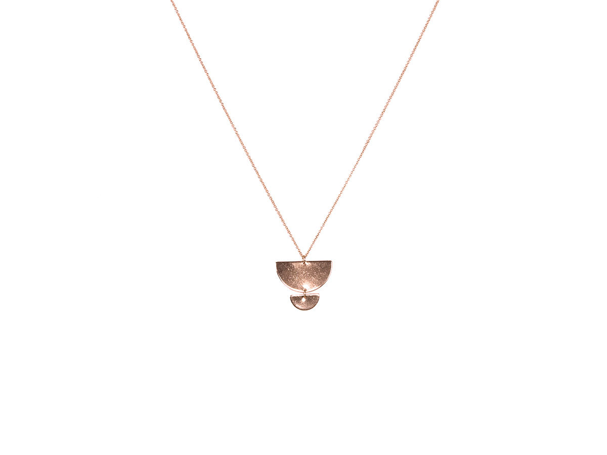 Morel Long Graduated Semi Circle Necklace