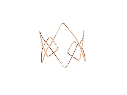 Rose Gold Elodie Geometrical Open Cuff