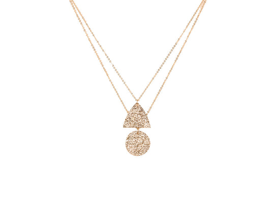 Carmen Two Layered Textured Short Necklace